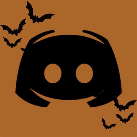 Brown Orange Discord Logo With Bats For Halloween Aesthetic Iphone