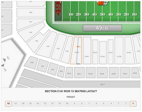 Levi Stadium Map Seats