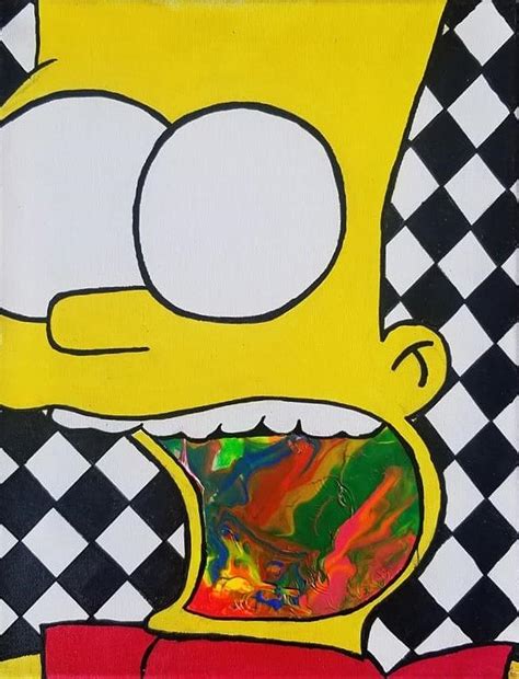 Trippy Bart Painting By Melanie Hoole Pixels