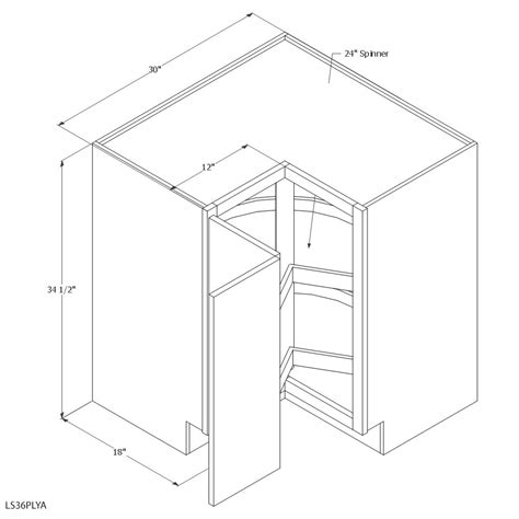 Check spelling or type a new query. Smart Prescott Chestnut 36" Lazy Susan Base Cabinet | Home ...