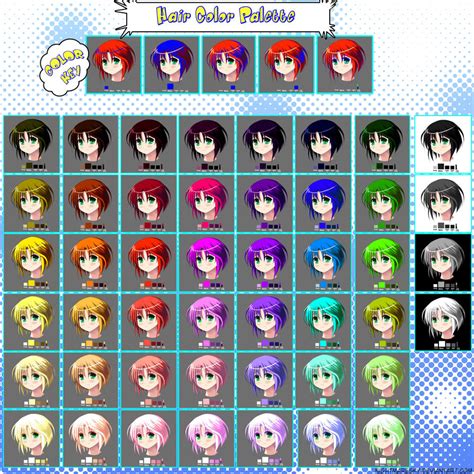 Hair Color Palette by nightmaresky on DeviantArt