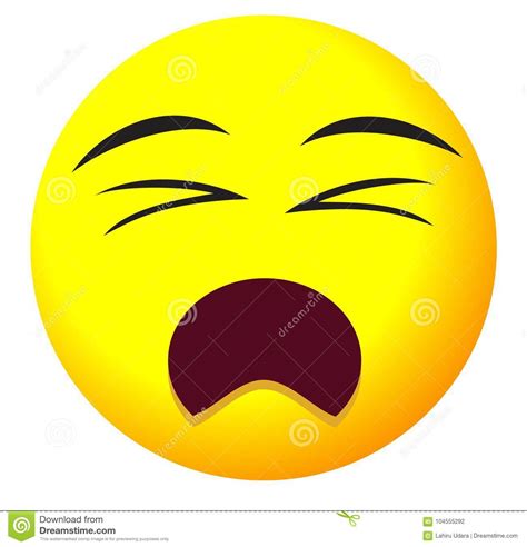 Sad Emoji Face Icon With Open Mouth Stock Vector Illustration Of Chat