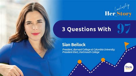 3 Questions With Sian Beilock President Barnard College President