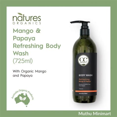 Organic Care Mango And Papaya Refreshing Organic Body Wash Organic Body
