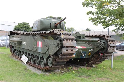 Mk1 Churchill Infantry Tank Standing As Gate Guardian At Bovington
