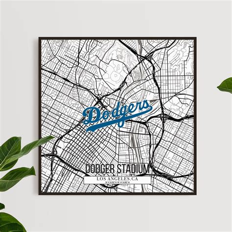 Los Angeles Dodgers Ii The Dodgers Dodger Stadium Map Etsy