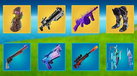 Evolution Of All Mythic Exotic Weapons Items In Fortnite Season To Season Youtube