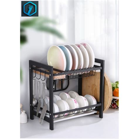 Rak Dapur Stainless Hitam Rak Piring & Dapur - 1010 | Shopee Indonesia