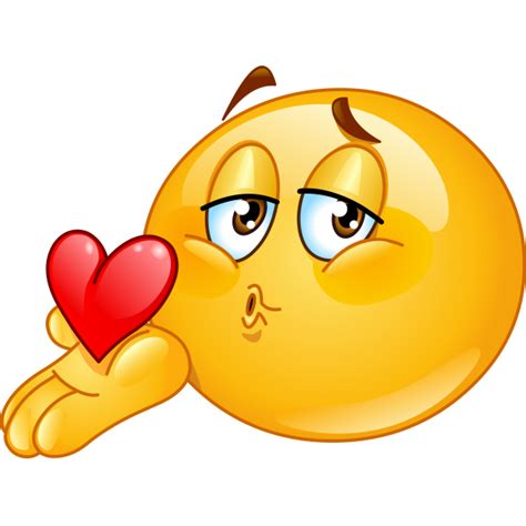 Smiley Blowing A Kiss Emoji Drôle Emoticone Amour Et Emoticone Gratuit