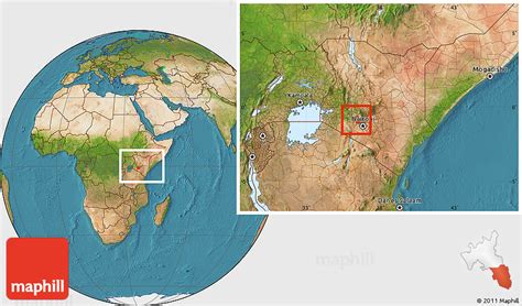 Satellite Location Map Of Naivasha Within The Entire Country