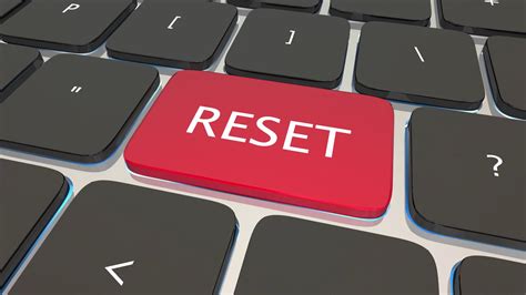 Reset Computer Keyboard Key Button Restart Again 3 D Animation Motion