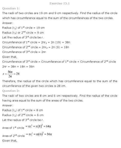Ncert Solutions Class 10 Maths Ch 12 Areas Related To Circles