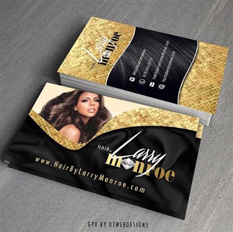 Vintage hand drawn barber shop business cards. Hair by Larry Monroe Business Card Design at DT Webdesigns ...