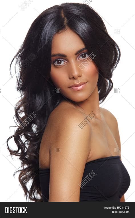 Beautiful Woman Long Black Curly Image And Photo Bigstock