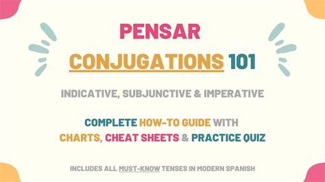 Pensar Conjugation 101 Conjugate Pensar In Spanish Tell Me In Spanish