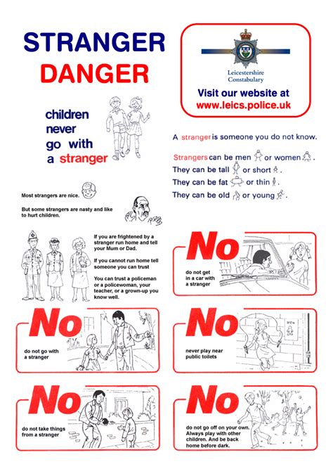 Free Printable Stranger Danger Activities Printable With Key
