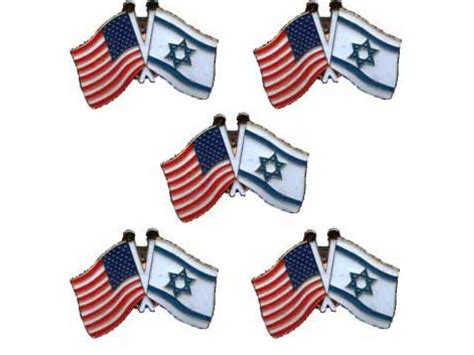 Buy 5 Israel Usa Flag Lapel Pins Israel