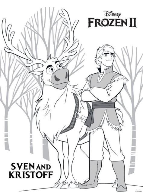 Can you print coloring pages? Kids-n-fun.com | Coloring page Frozen 2 Sven Kristoff