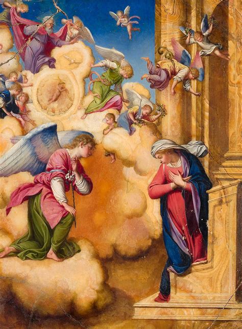 The Annunciation Painting By Orazio Gentileschi Fine Art America