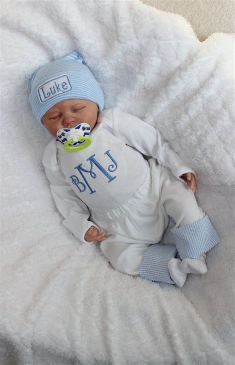 Baby Boy Coming Home From The Hospital Monogram Bodysuit Pants With