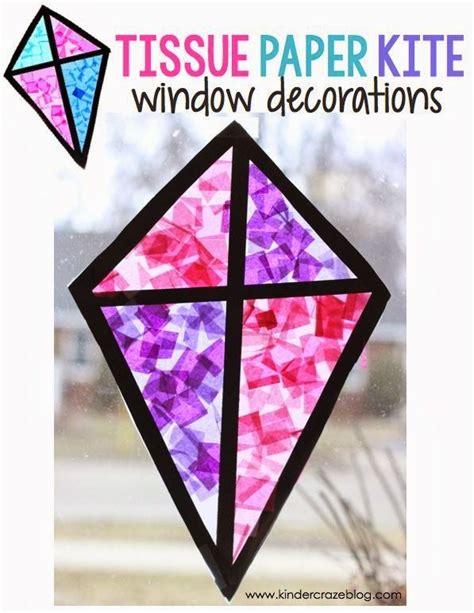 Stained Glass Kite Decorations Made From Tissue Paper Kites Craft