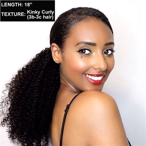 Natural Textured Ponytail Virgin Human Hair African American