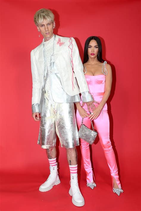 Megan Foxs Pink Outfit At The Iheartradio Music Awards Popsugar Fashion