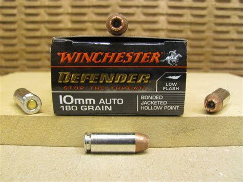 200 Round Case 10mm Auto 180 Grain Bonded Jhp Winchester Defender