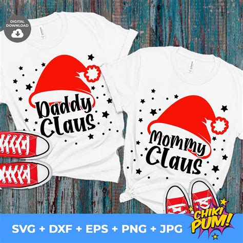 Mommy Claus Svg Daddy Claus Svg Mom Christmas Svg Christmas Etsy