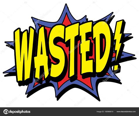 Comic Explosion Wasted Stock Vector Image By ©scotferdon 160966610