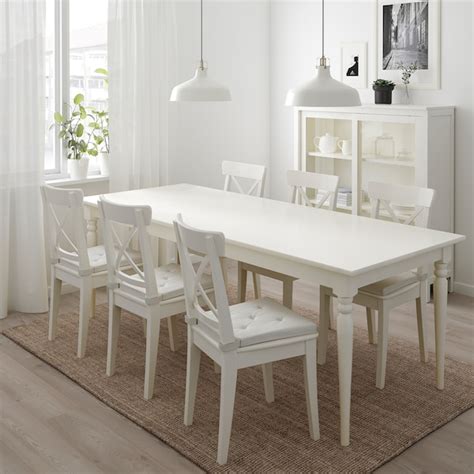 Dinning tables made by oak, ash veneer,birch, bamboo, glass are offered at affordable prices. INGATORP Extendable table - white - IKEA