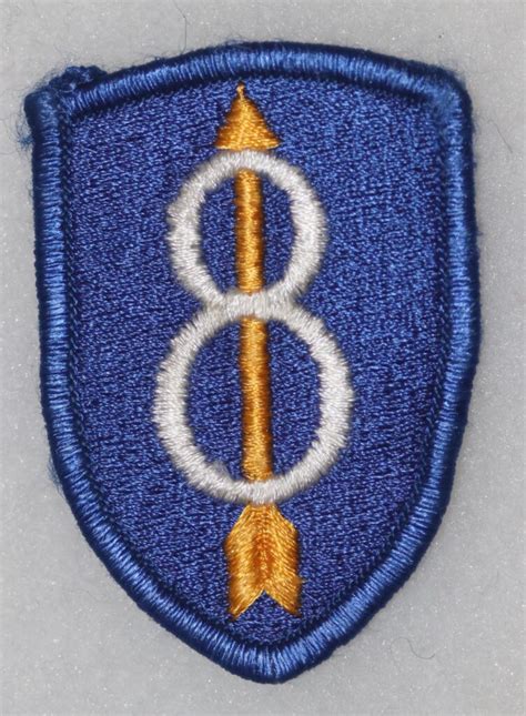 Us Army 8th Infantry Division Cloth Shoulder Patch Ab Insignia