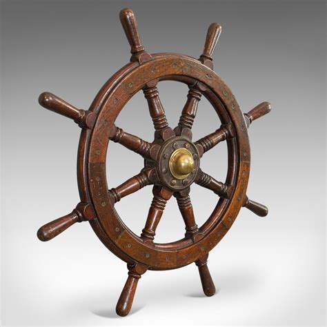 Antiques Atlas Antique Ships Wheel English Oak Brass