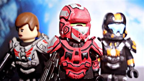 Lego Halo 4 Commander Palmer Red Warrior Spartan Iv And Recruit