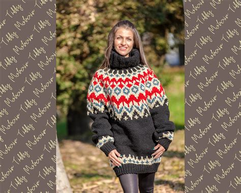 Lopi Wool Sweater, Icelandic Sweater, Hand Knit Sweater, Men Wool Sweater, Norwegian Sweater ...