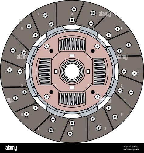 Clutch Disc Car Parts Vector Illustration Stock Vector Image And Art