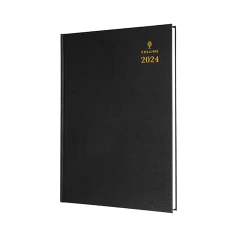 Collins Early Edition A4 Day To Page 2024 Diary Black 44e99 24 818085