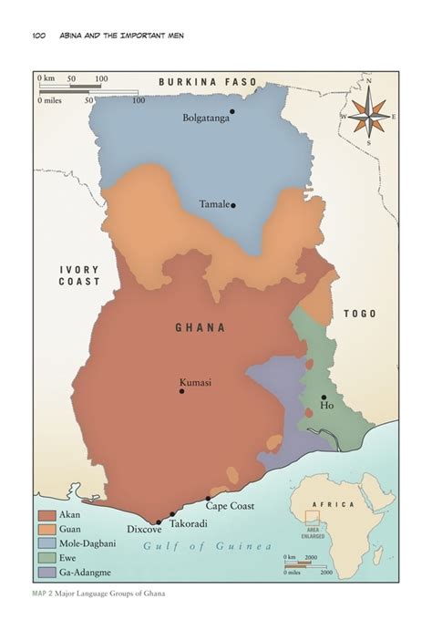 Ghana Languages Map With Regions