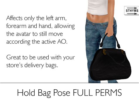 Second Life Marketplace Sthyms Hold Bag Pose Full Perms