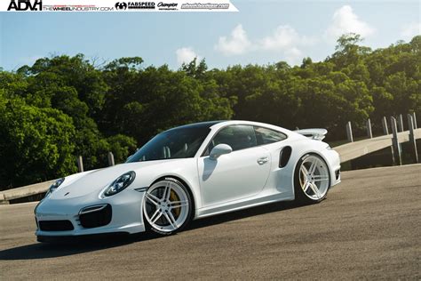 White Hot Porsche 911 Turbo S Kicks Back On Adv1 Wheels Carscoops