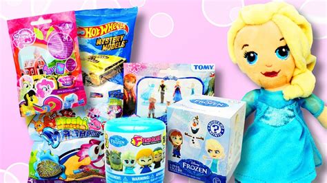 Disney Frozen Surprise Toys Moshi Monsters Mlp Hot Wheels Blind Bags Opening Youtube