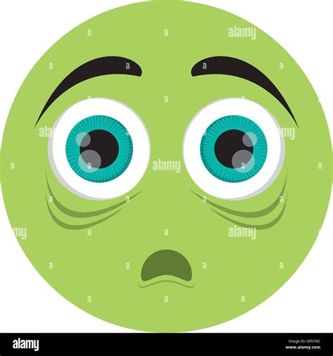 Scared Face Emoticon Icon Stock Vector Image And Art Alamy