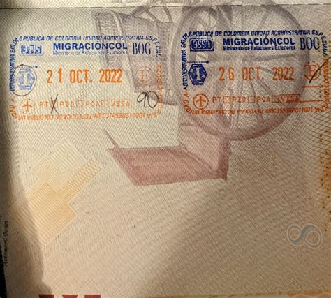 Colombia Entry And Exit Stamps R Passportporn