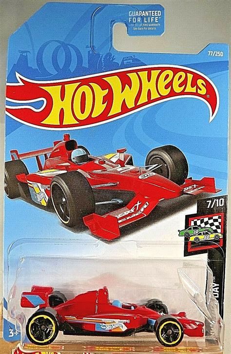 2019 Hot Wheels 77 Race Day 710 Indy 500 Oval Red Variation Wblack