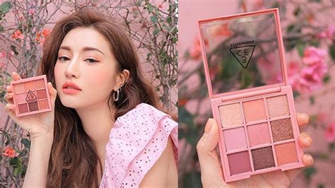 Peach C Eyeshadow Palette Premium Korean Makeup Rose Gold Smokey Eye Tones With Four Warm