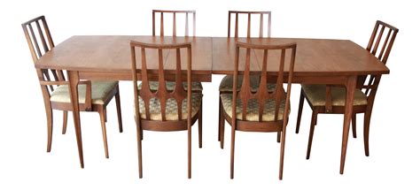 Broyhill Brasilia Mid-Century Modern Walnut Dining Set on Chairish.com