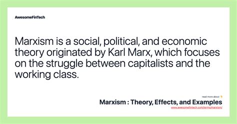 Marxism Theory Effects And Examples Awesomefintech Blog