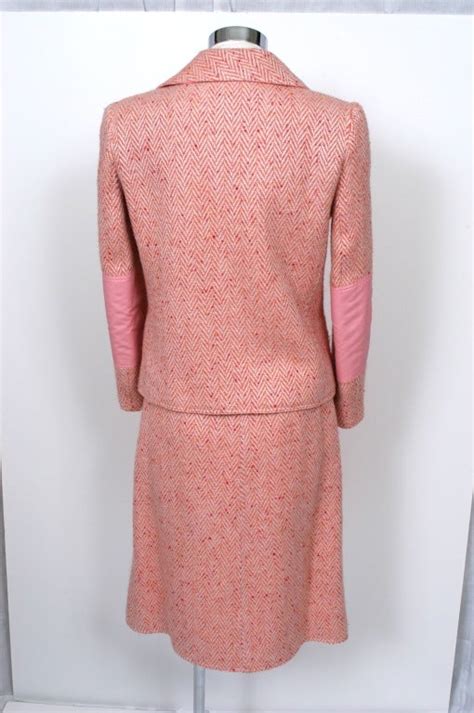 Courreges Pink Tweed Skirt Suit For Sale At 1stdibs