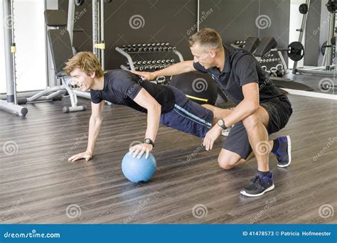 Personal Trainer And Trainee Stock Image Image Of Personal Lifestyle