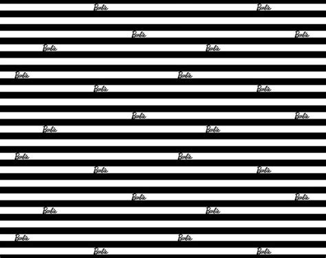 Barbie Black And White Stripes Fabric By The Yard Or Half Etsy